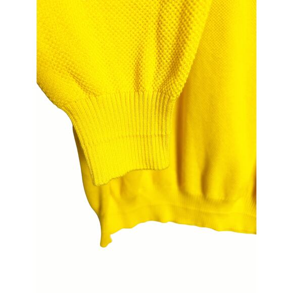 Eleventy Platinum Yellow Crewneck Cotton Long Sleeve Pullover Sweater Size M - Picture 6 of 6